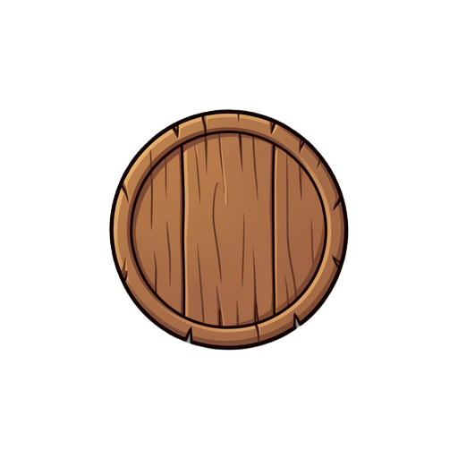 kleines rundes schild aus holz