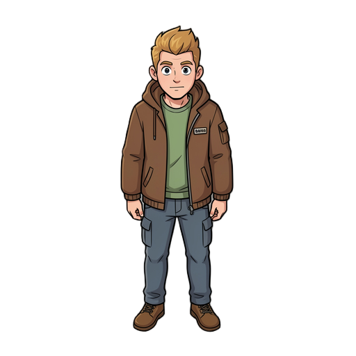 crie um personagem 2d baseado na imagem que enviei