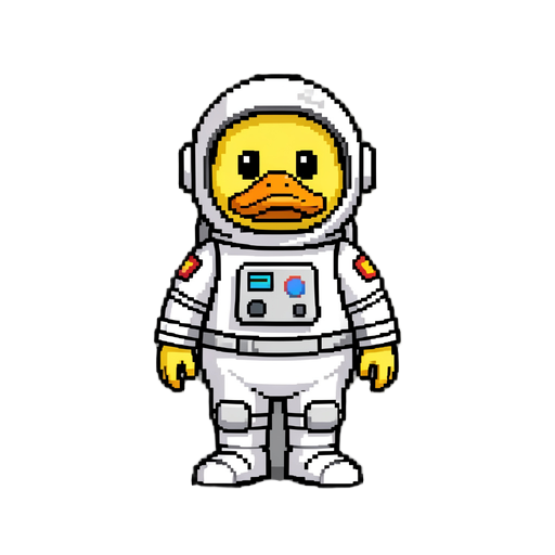 duck astronaut pixel