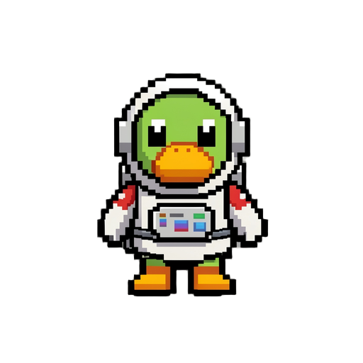 duck astronaut pixel