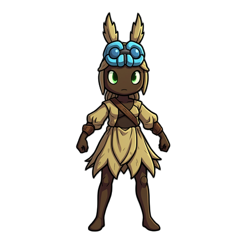 recreate this image in high quality as a 2d metroidvania-style character sprite. use clean and precise line art, detailed shading, and a cohesive color palette. the character should have a dynamic pose, readable silhouette, and be suitable for side-scroll