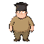 chubby guy with russian cast iron pot on the head