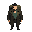 make this character, make him wear a backpack and long coat jacket with the hoodie off