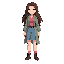 full body stylized cartoon girl, standing pose, clean silhouette, soft shading, smooth lineart, vibrant but slightly desaturated colors, modern cartoon style, expressive eyes, small nose, soft lips, proportional anatomy, slightly exaggerated features, lon