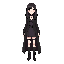 2d goth skinny goth girl