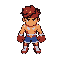 56 pixel high, smooth warrior with boxing equipment, 