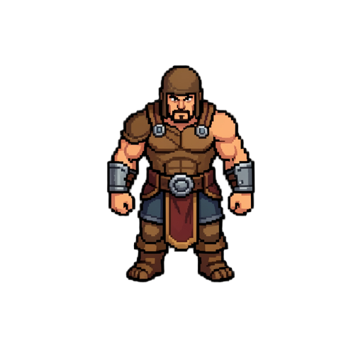 56 pixels high, fist warrior 