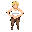 a sprite for this blond adventurer in a white crop top.