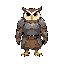 bird owl with armor