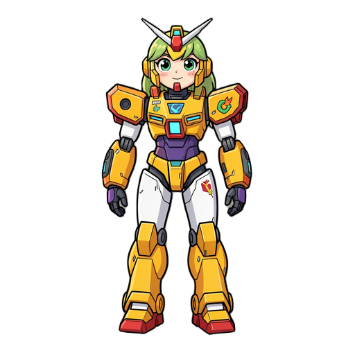 robot, girl, mecha, cute, crazy
