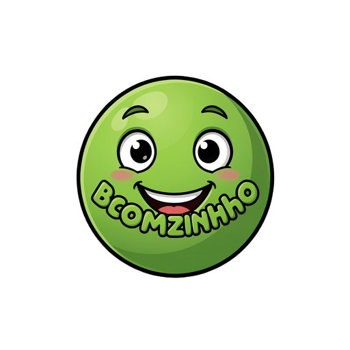 uma esfera com rosto feliz "bomzinho" verde, porem engraçada, 