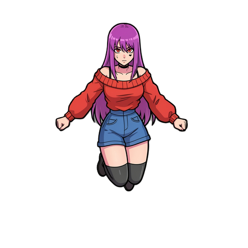 faça sprites dela pulando 