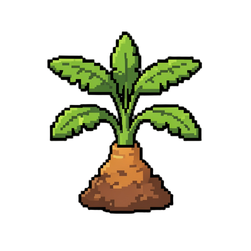 cenoura plantada pixelada