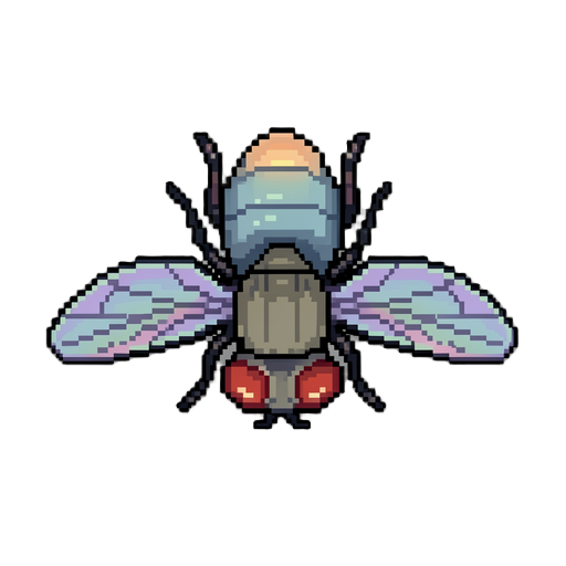 mosca voando pixelada