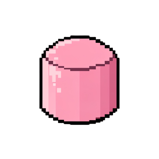 pudim rosa pixelado