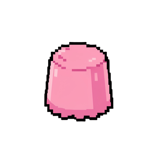 pudim rosa pixelado