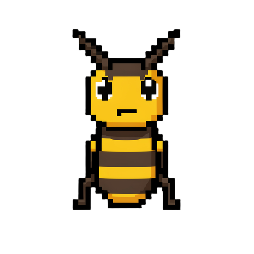 formiga fofa pixelada