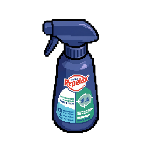 inseticida spray visto de cima apontando pra cima pixelado