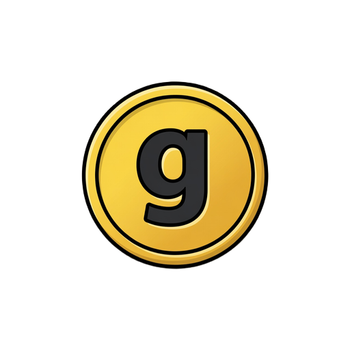 create me a coin with a 'g' in the middle.