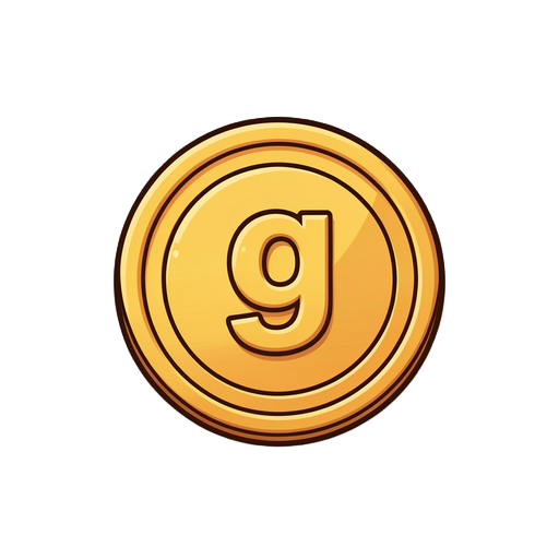 create me a coin with a 'g' in the middle.