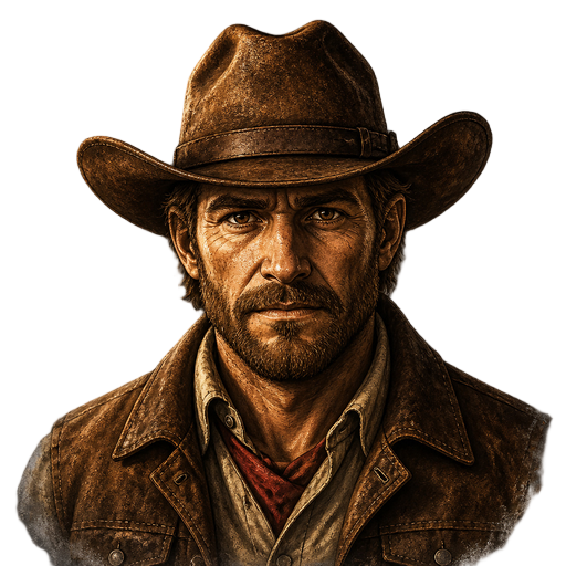 old cowboy for a western game