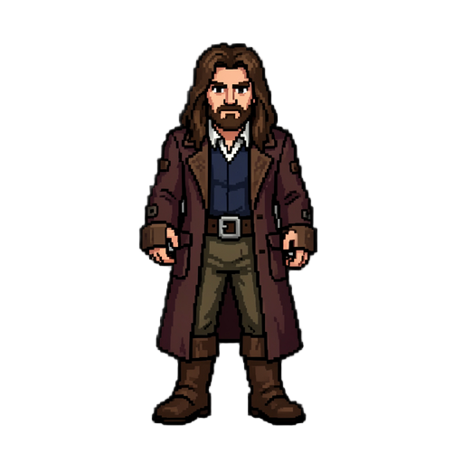 create a sprite of roland desachain for the dark tower 16 bits style
