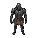 personagem robo escuro metalico faroeste 