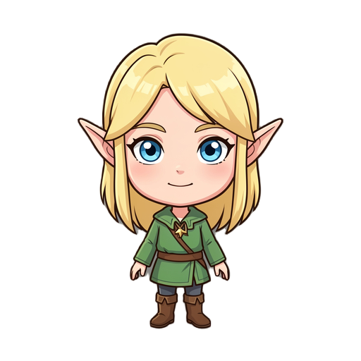 blonde blue eyed elf 