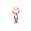 pixel art character sprite, chibi proportions, approximately 1:1 head-to-body height ratio, with the head and body occupying roughly equal vertical space, short and compact miniature body, cute rounded shapes, standing in a neutral idle pose with arms res