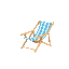 beach chair blue