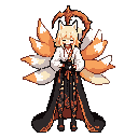 girl with nine-tailed fox
