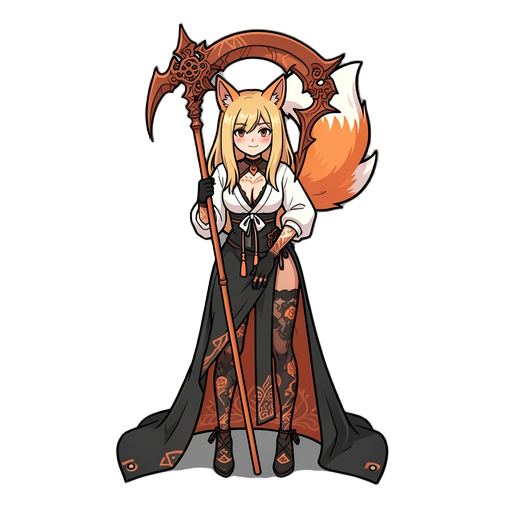 girl with nine-tailed fox