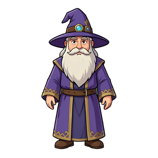 big bearded kind wizard