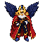 gere uma sprite baseada na imagem de referencia, a sprite deve seguir o modelo artistico de megaman zx 