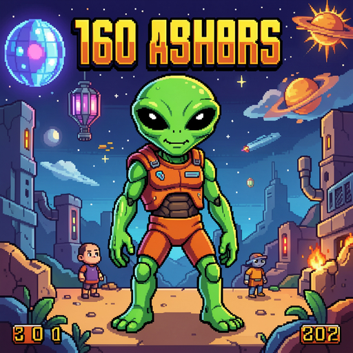 make a alien 16bits old game 80 years