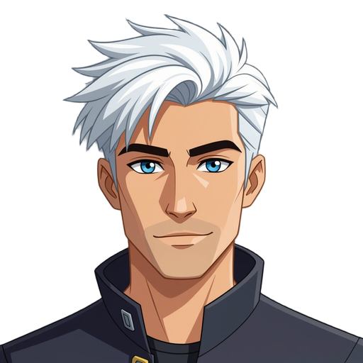 the man with white hair looks like dante