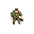 top down view, man with axe