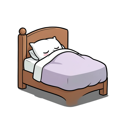 sleeping in a bed