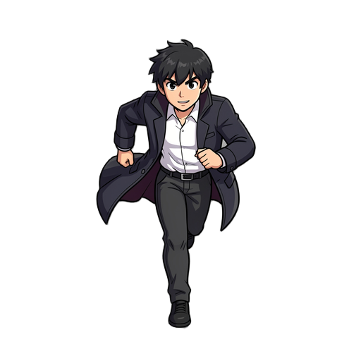 faça sprites da animação desse personagem correndo 
