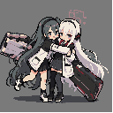 idle,two characters hug