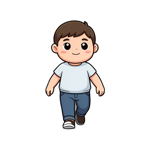 handroll cute, walking right