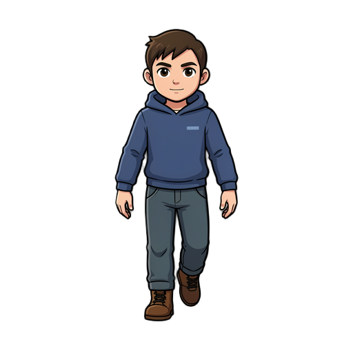 can you make the given reference image and then make a walking sprite of it?