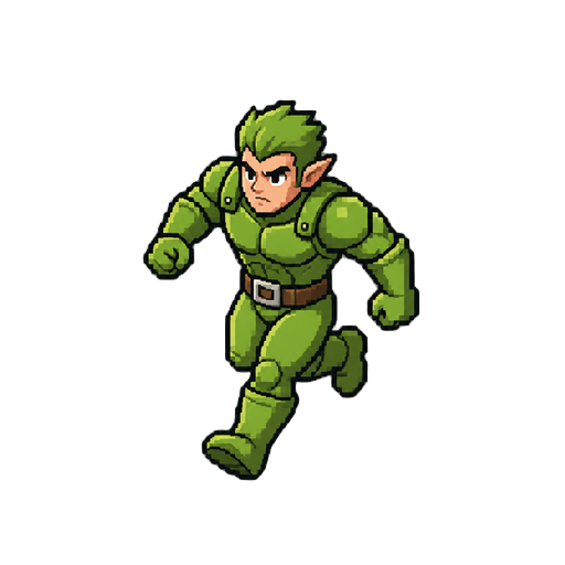 green warrior running