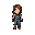 make one character stand to front side