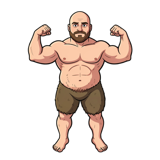 muscle up, naked, fat hairy ass