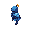 pixel knight, side view, rpg game asset, blue armor
