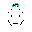 visual dna that must persist across stages:   - circular / oval body silhouette   - two dot eyes (or slits when sleeping)   - a single antenna or top-stem with one or two accent pixels   - body is always solid white, accent only on antenna/extremities