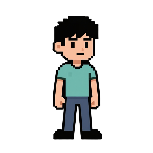 faca uma spritesheets em pixel arte, o personagem e um estudante que usa uma mochila para atacar . na sprite tem que conter correndo, pulando, atacando, morrendo.