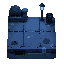 create a sidewalk with a bluish, nighttime feel, and make it very detailed. 