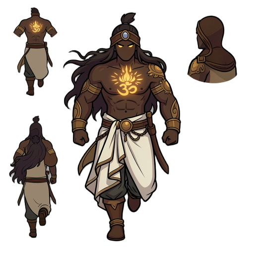 mkae a charecter sprite hseet of him running 